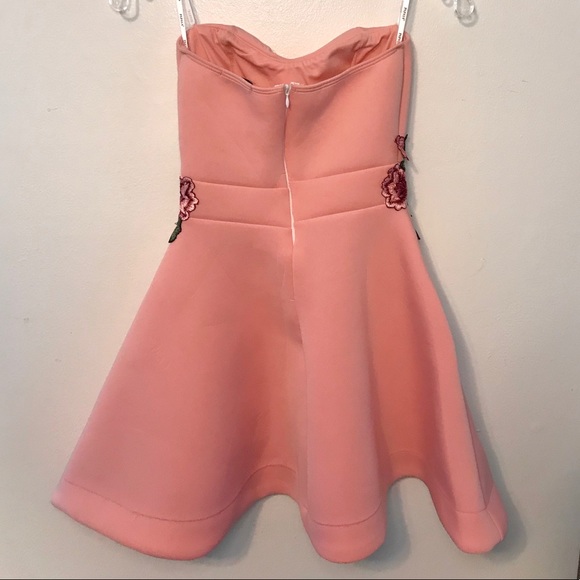 Floral Embroidered Fit n Flare Flounce Dress - Picture 4 of 5